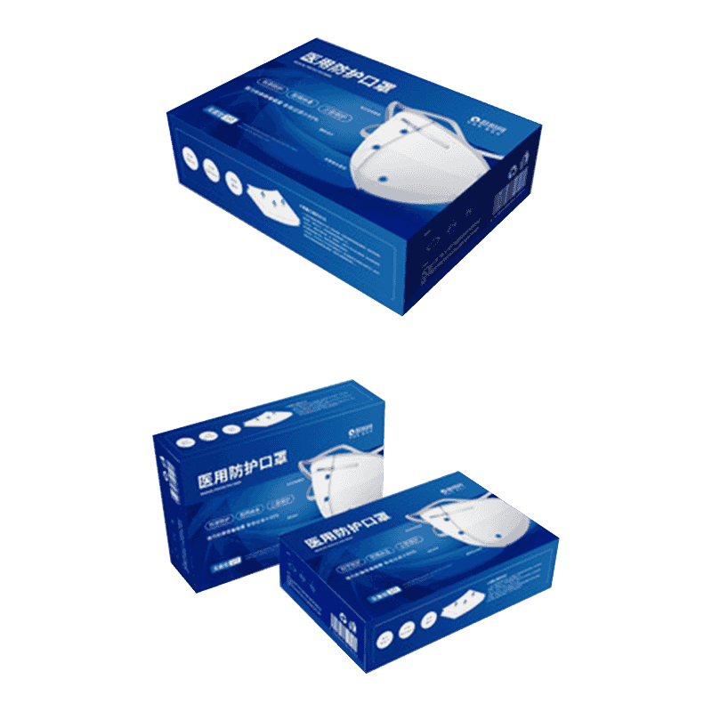 Korrugerte engangsmaske-emballasjebokser