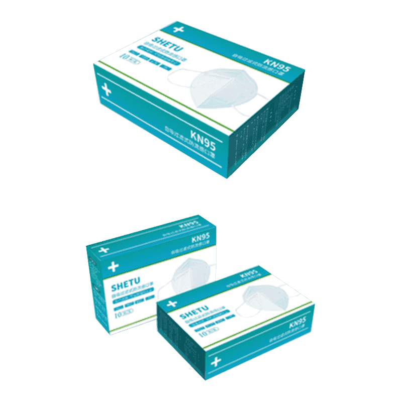 Korrugerte engangsmaske-emballasjebokser