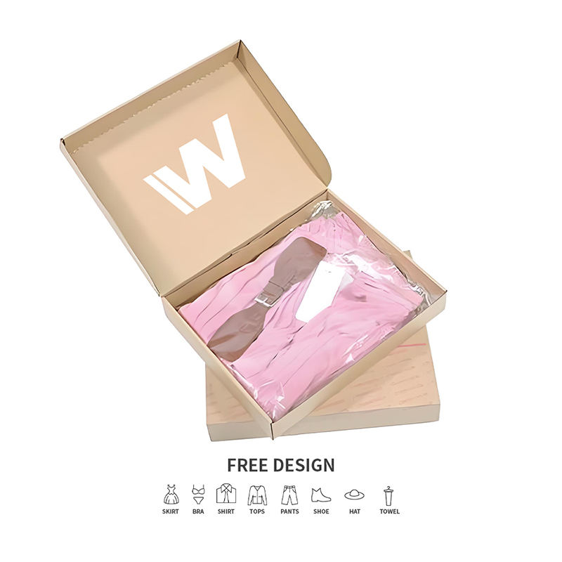 Brune enkle korrugerte klæremballasjebokser