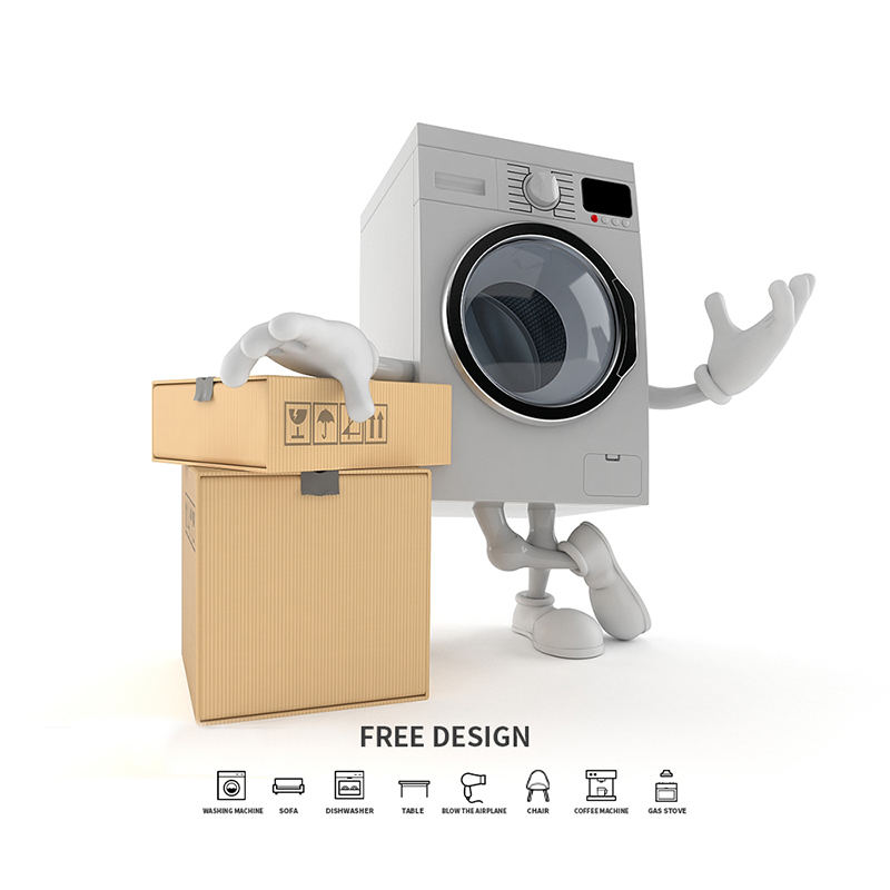 Korrugerte emballasjebokser for vaskemaskin