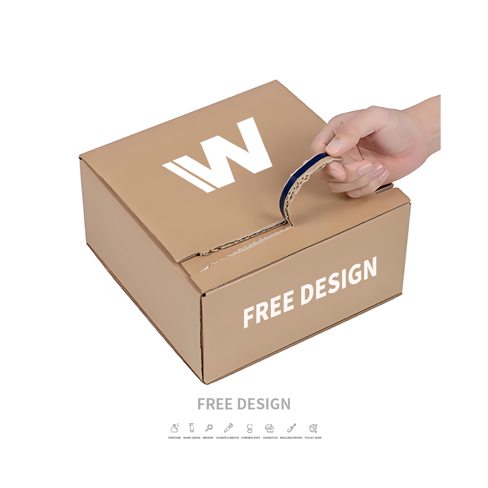 Forsendelsesbokser i papp med rivstrimmel